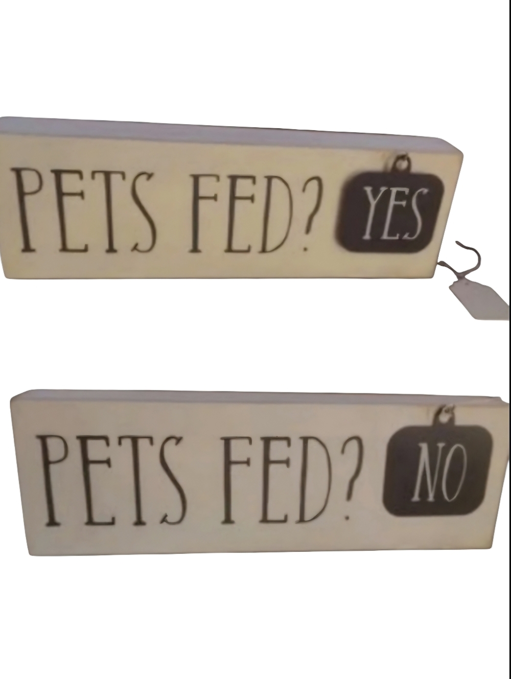 NWT Pet's Fed ? YES & NO sign Wood.